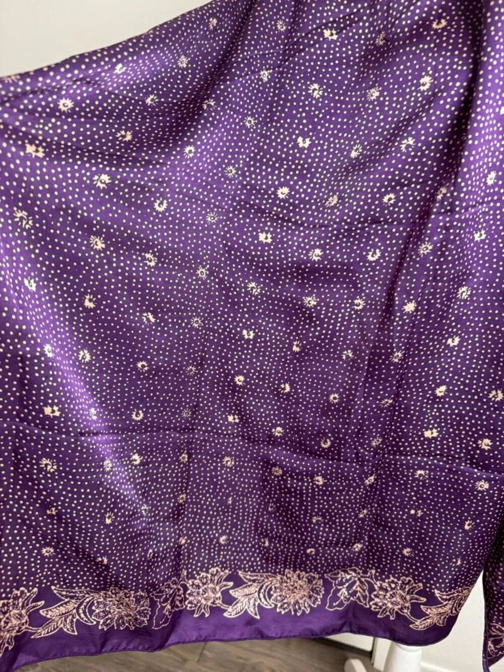 Purple Silk Scarf Wrap  22